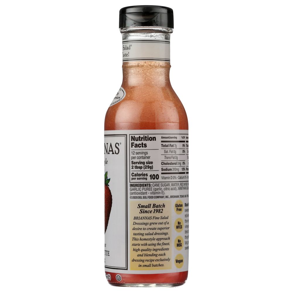 BRIANNAS: Home Style Dressing Blush Wine Vinaigrette, 12 oz - SMART GREENS