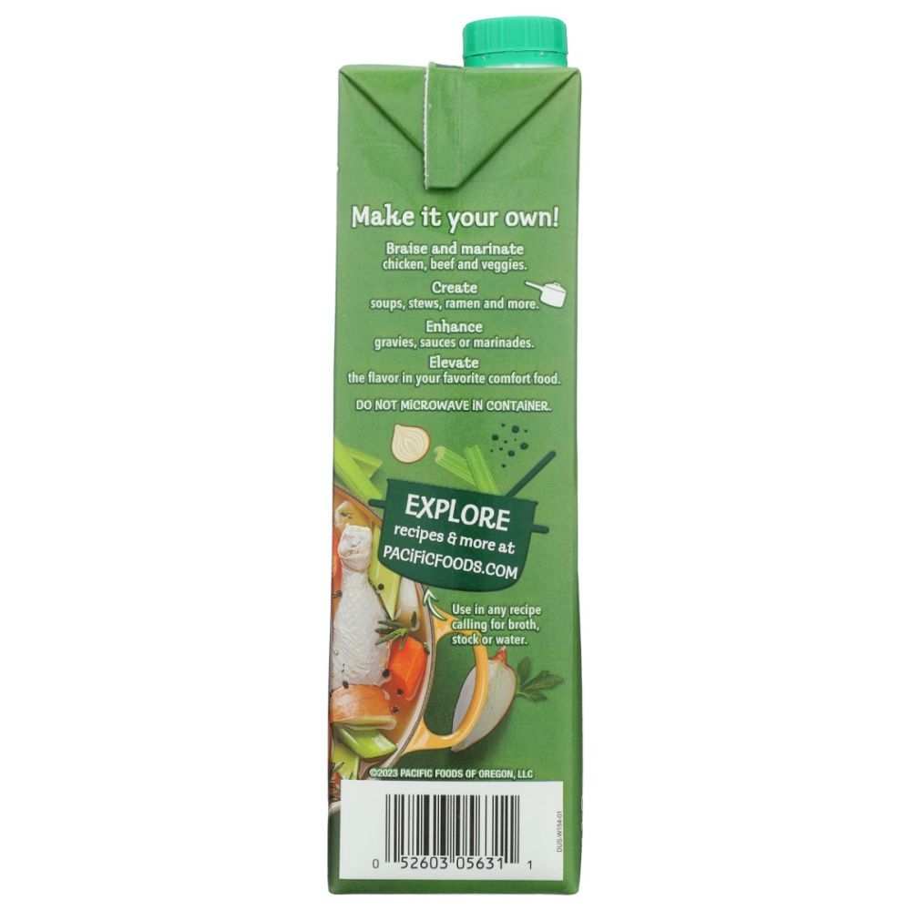 Pacific Foods Organic Unsalted Chicken Stock 32 oz carton for cooking and marinating