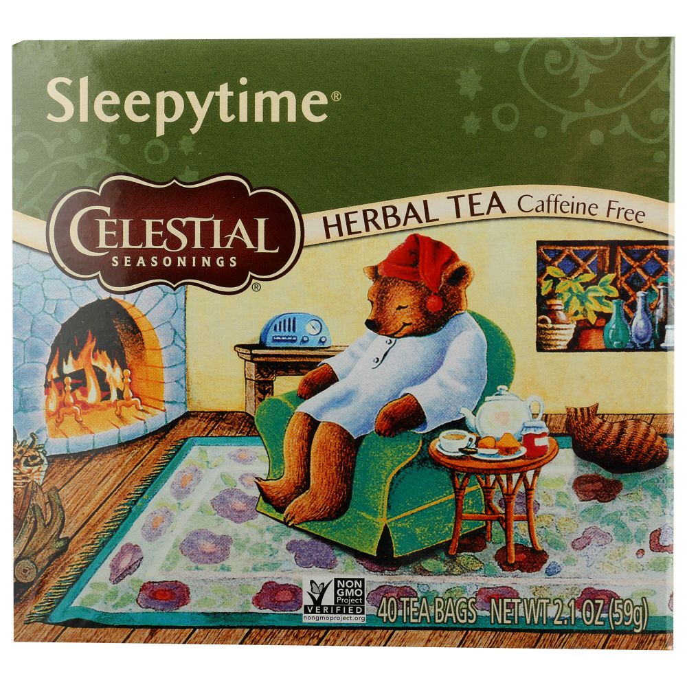 CELESTIAL SEASONINGS: Sleepytime Caffeine Free Herbal Tea 40 Tea Bags, 2.0 oz - SMART GREENS