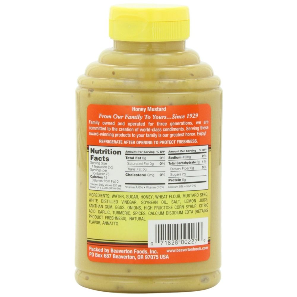 BEAVER: Honey Mustard Squeeze Bottle, 13 oz - SMART GREENS