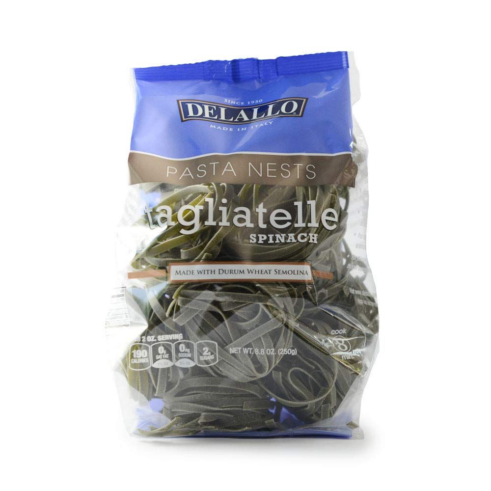 DELALLO: Spinach Tagliatelle Nest Pasta, 8.8 oz - SMART GREENS