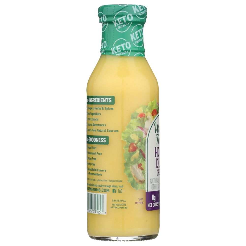 Walden Farms Honey Dijon Dressing bottle 12 oz with aged vinegars and herbs