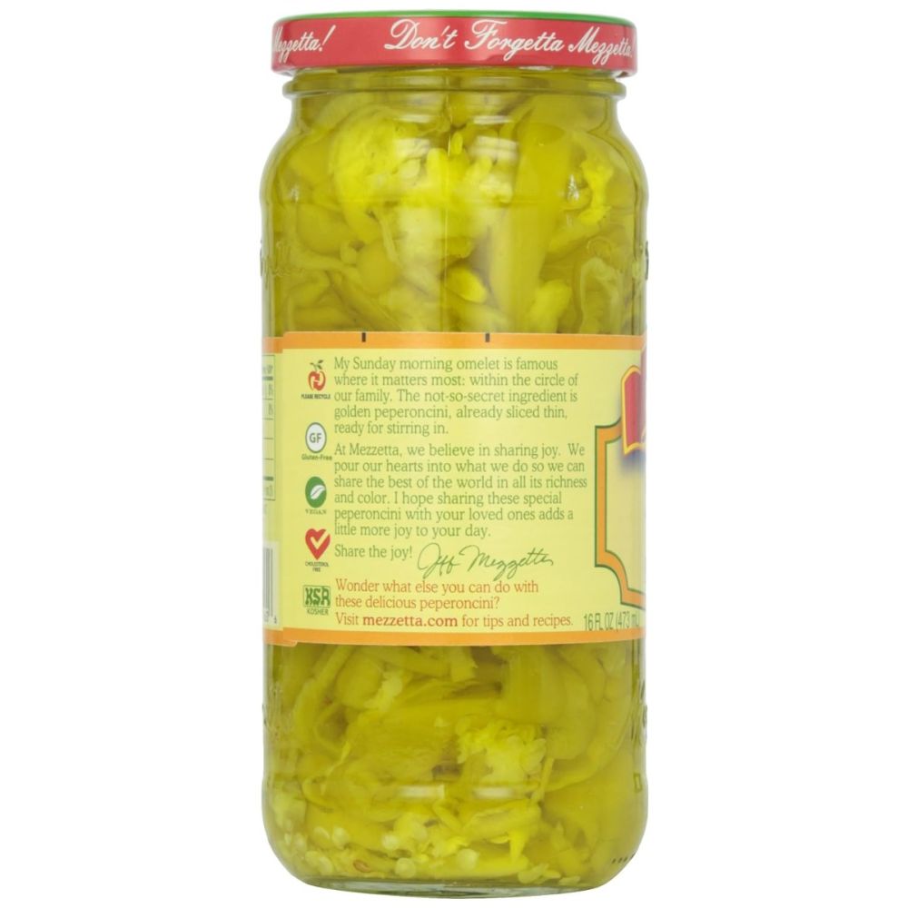 MEZZETTA: Deli - Sliced Golden Greek Peperoncini, 16 oz - SMART GREENS