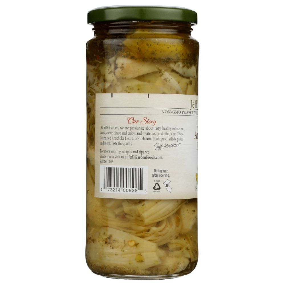 JEFFS NATURALS: Marinated Artichoke Hearts, 14.5 fl oz - SMART GREENS