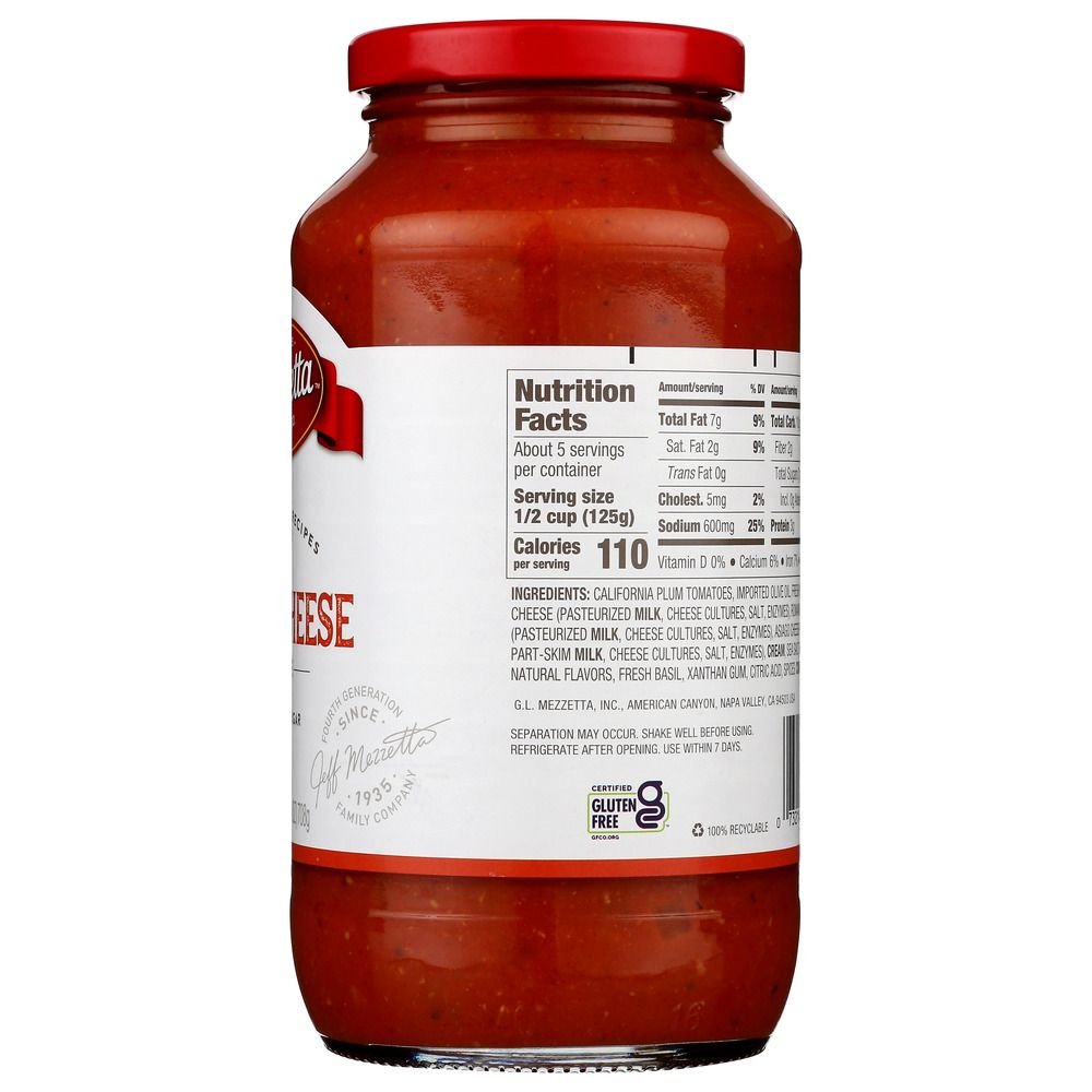 MEZZETTA: Three Cheese Sauce , 25 oz - SMART GREENS