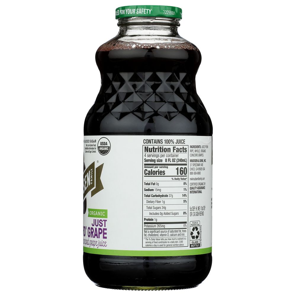 R.W. KNUDSEN FAMILY: Organic Juice Just Concord Grape, 32 oz - SMART GREENS