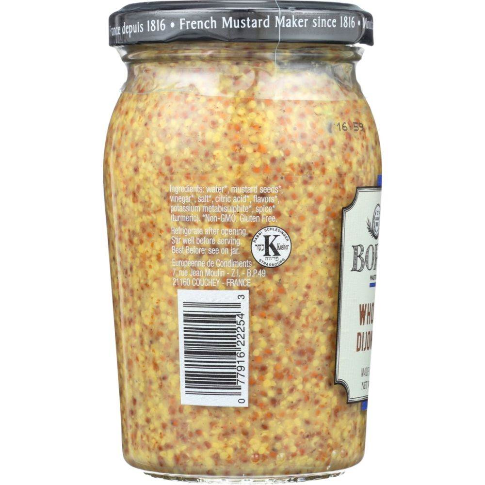 BORNIER: Whole Grain Dijon Mustard, 7.4 oz - SMART GREENS