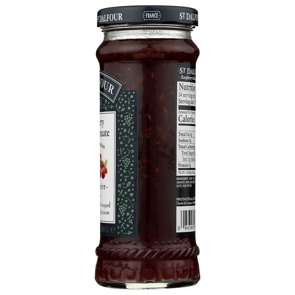 ST DALFOUR: Red Raspberry & Pomegranate, 10 oz - SMART GREENS
