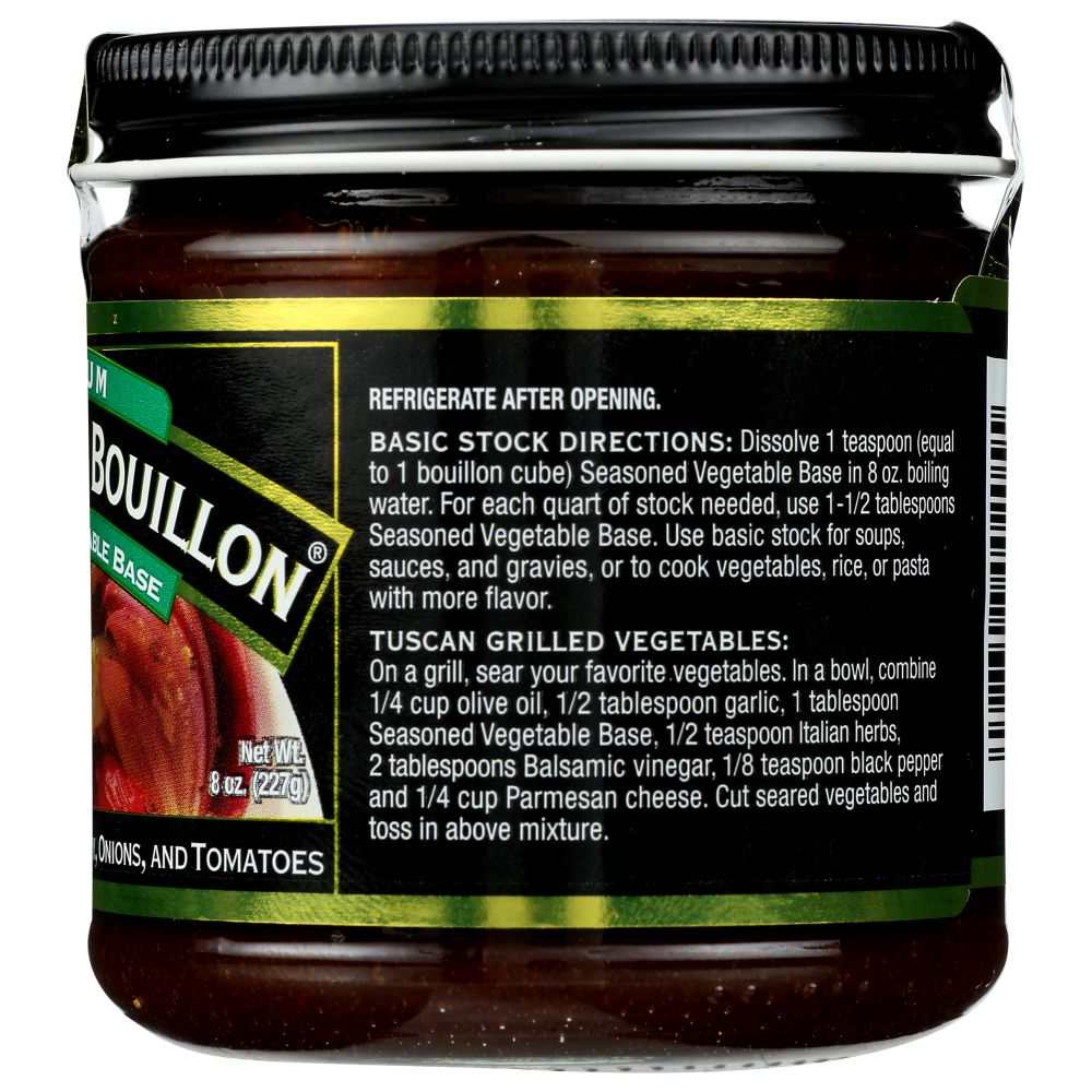 BETTER THAN BOUILLON Superior Touch Vegetable Base 8 oz jar with sautéed onions, celery, and carrots for rich vegetable broth and soups
