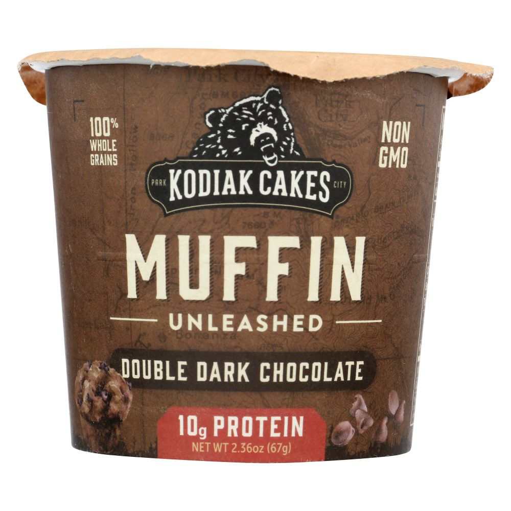 KODIAK Minute Muffins Double Dark Chocolate 2.36 oz whole grain breakfast snack