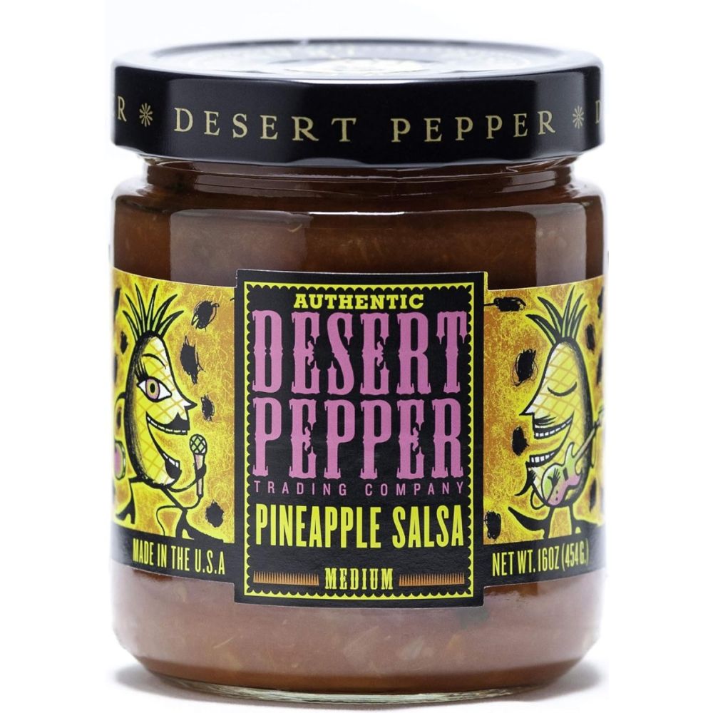 DESERT PEPPER: Pineapple Medium Salsa, 16 oz - SMART GREENS