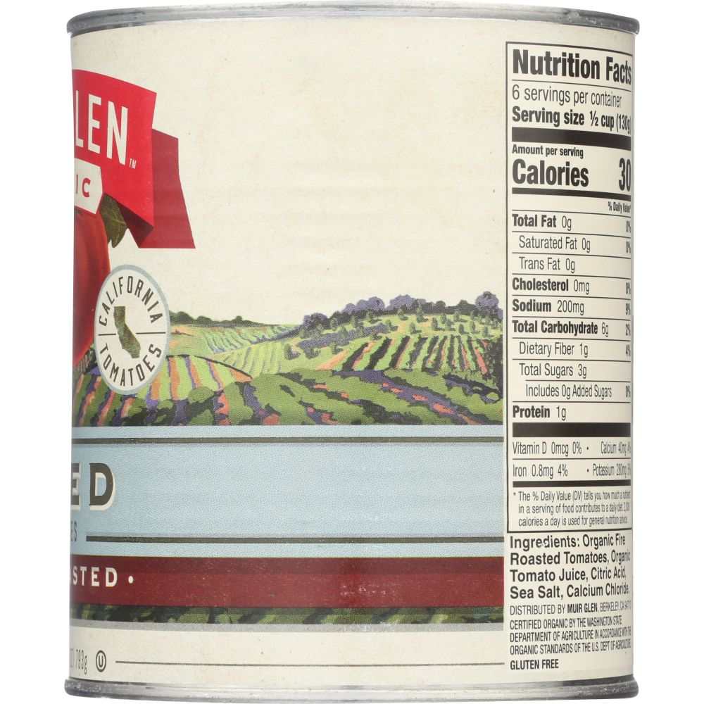 MUIR GLEN organic fire-roasted diced tomatoes 28 oz can