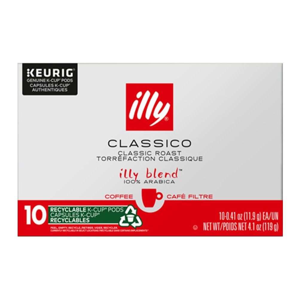 Box of illycaffe K-cup Medium Roast Coffee pods for Keurig brewers, 10 count