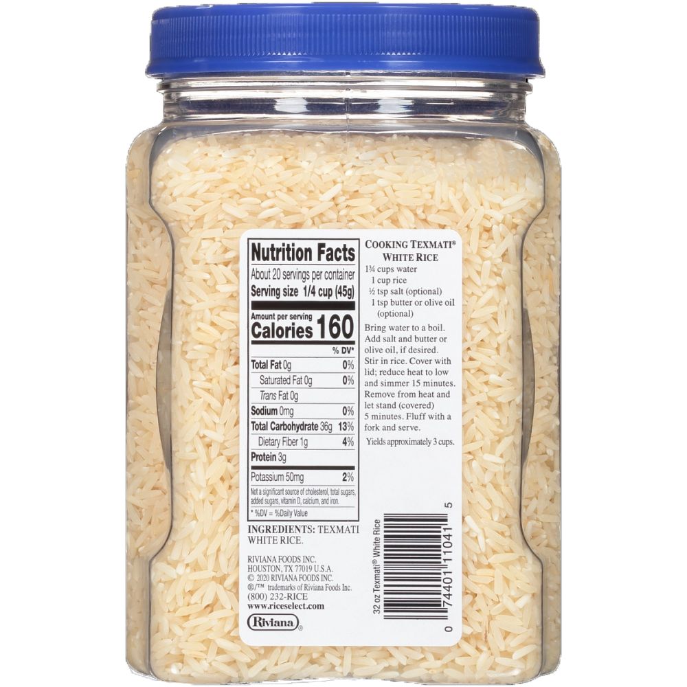 RICE SELECT: Texmati Long Grain American Basmati White Rice, 32 Oz - SMART GREENS