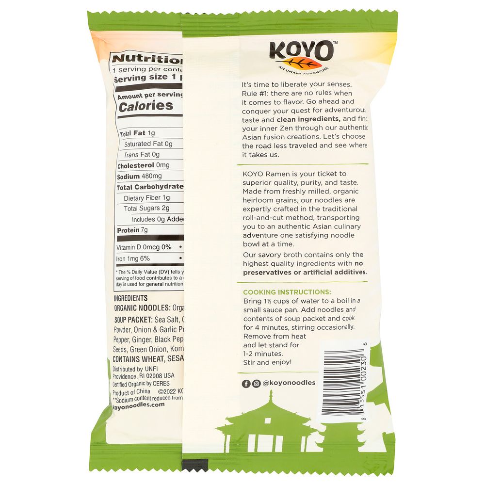 KOYO: Soup Ramen Garlic Pppr Rs, 2 oz - SMART GREENS