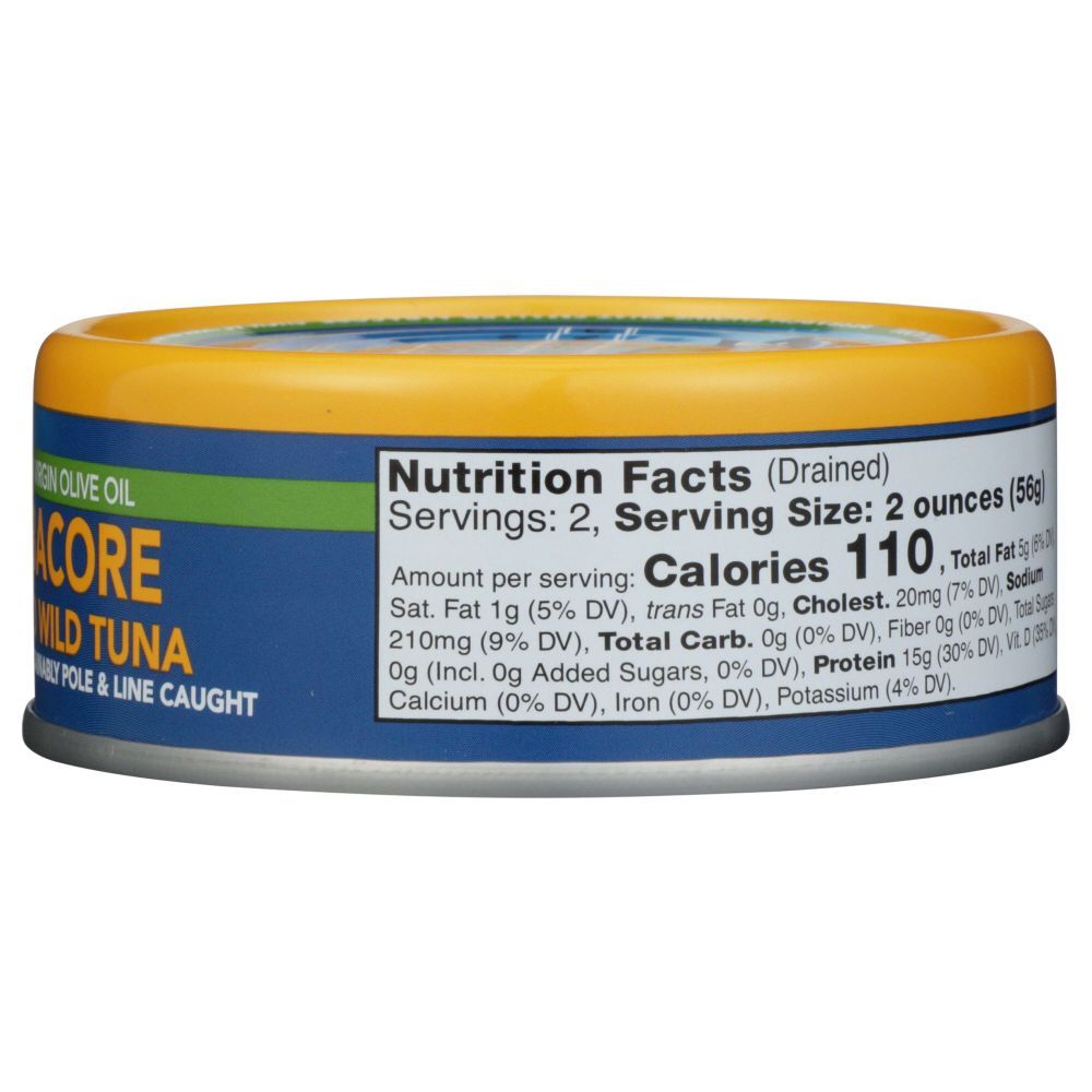 WILD PLANET: Albacore Solid Wild Tuna In Extra Virgin Olive Oil, 5 oz - SMART GREENS