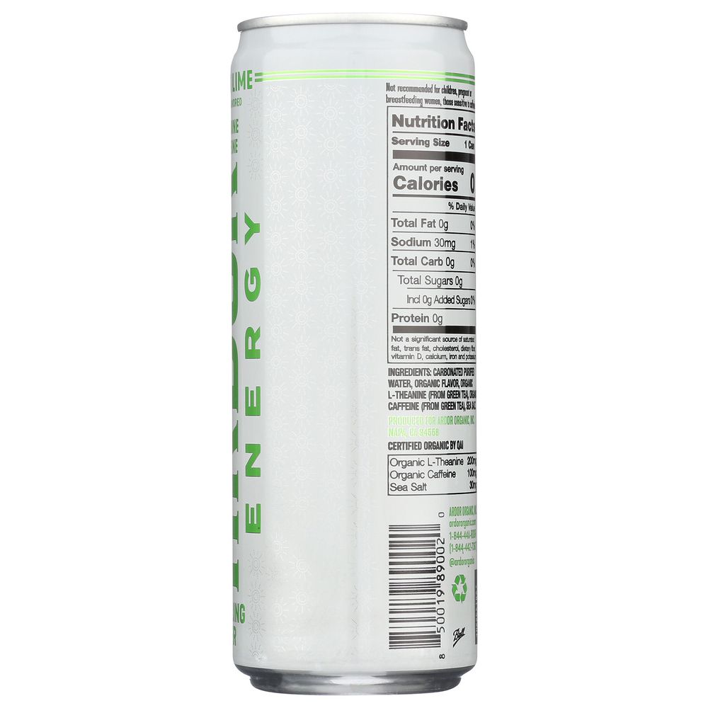 ARDOR ORGANIC INC: Mexican Lime Sparkling Water, 12 fo - SMART GREENS