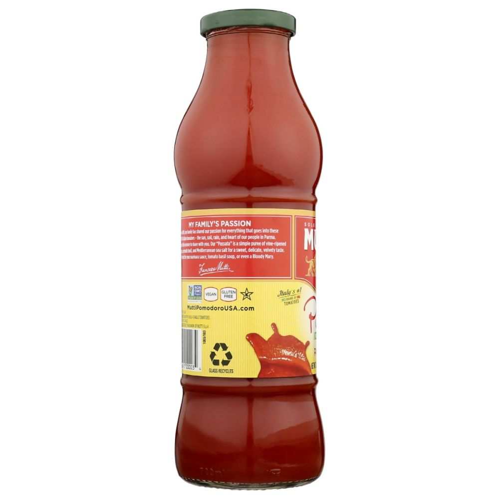 Mutti Tomato Puree With Basil Passata 24.5 oz smooth red Italian puree