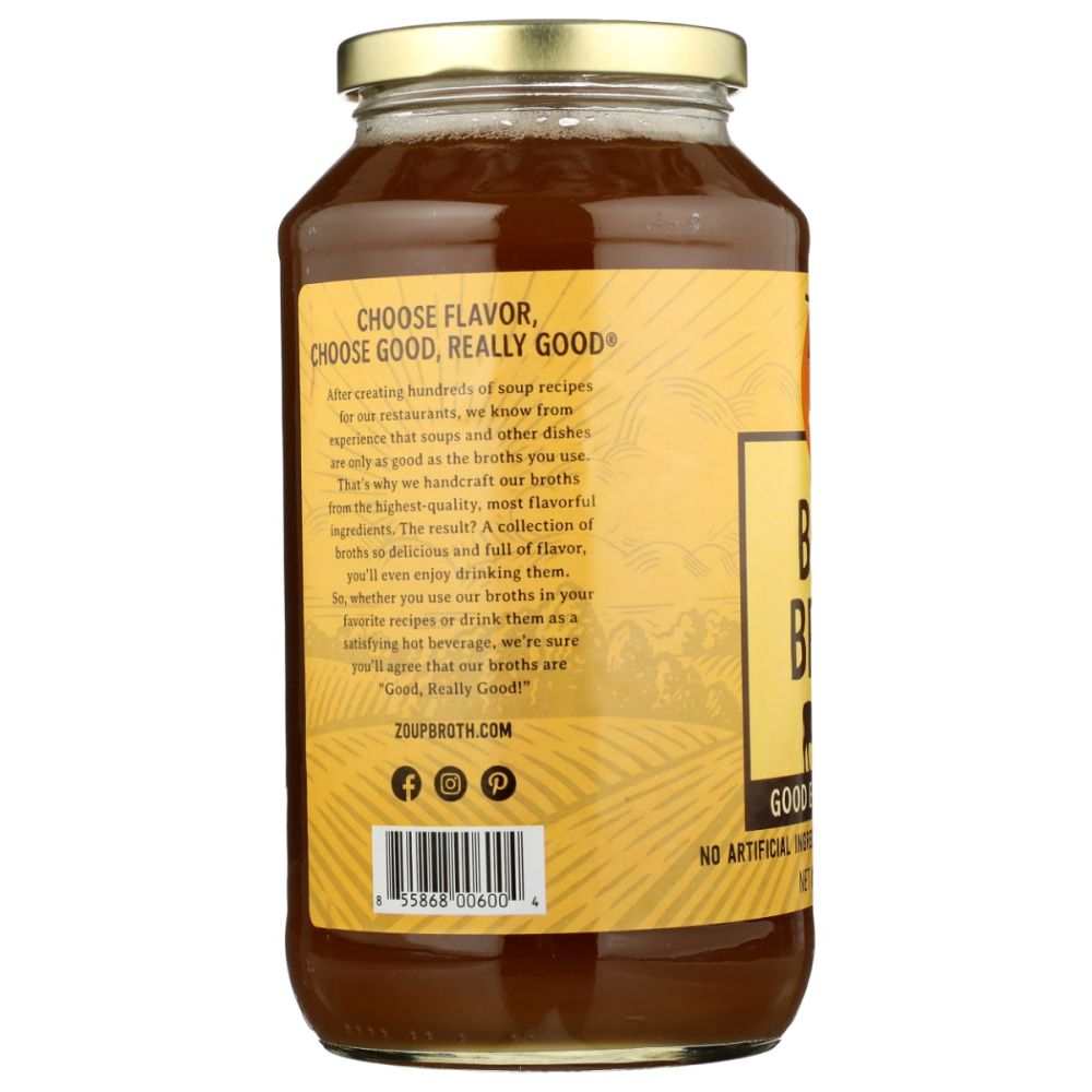 Zoup! Good Really Good® Beef Bone Broth 32 oz container with savory homemade flavor