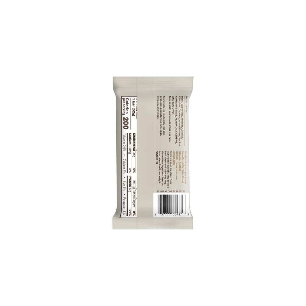 RXBAR Coconut Chocolate protein bar 1.8 oz with coconut and pure chocolate flavors