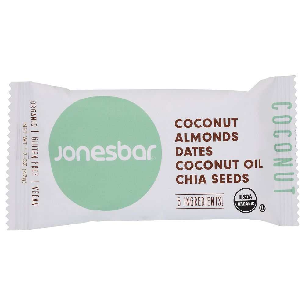 JONESBAR Coconut Snack Bar 1.7 oz organic healthy tropical snack