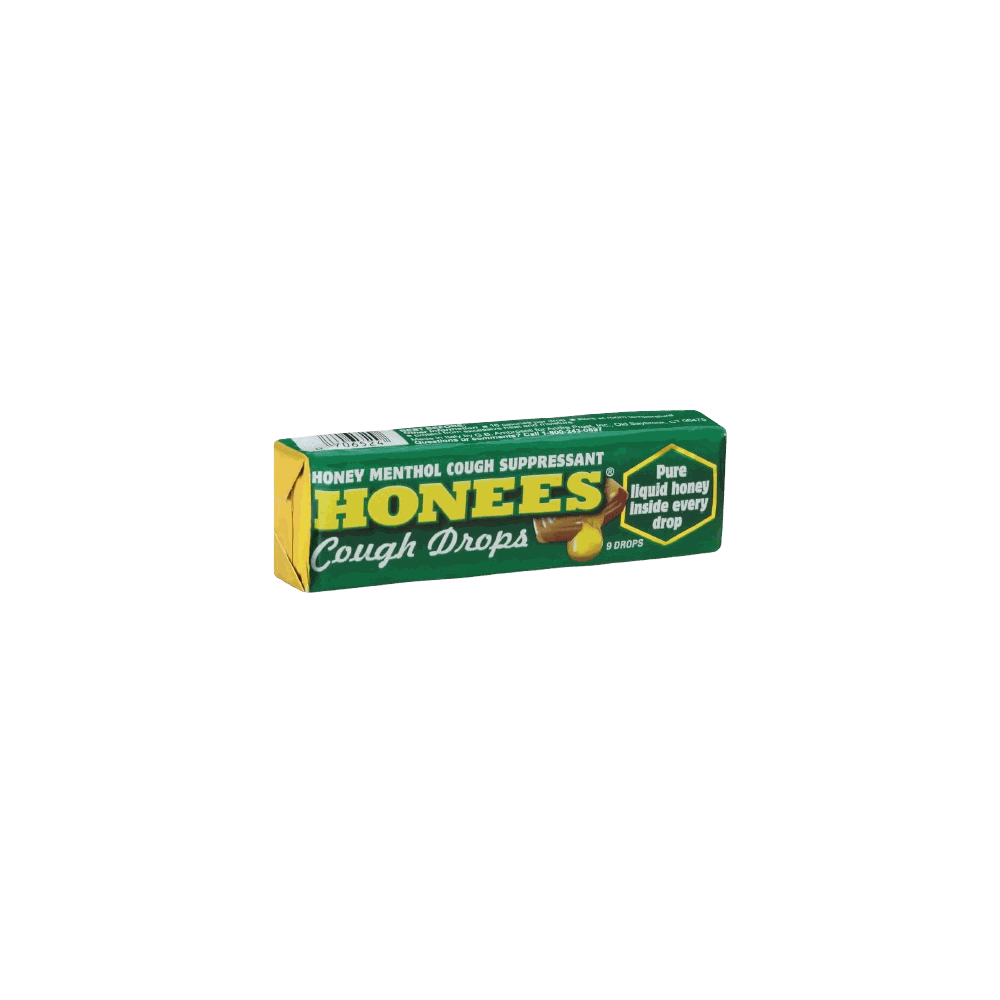 HONEES honey menthol eucalyptus cough drops with natural ingredients and no gluten