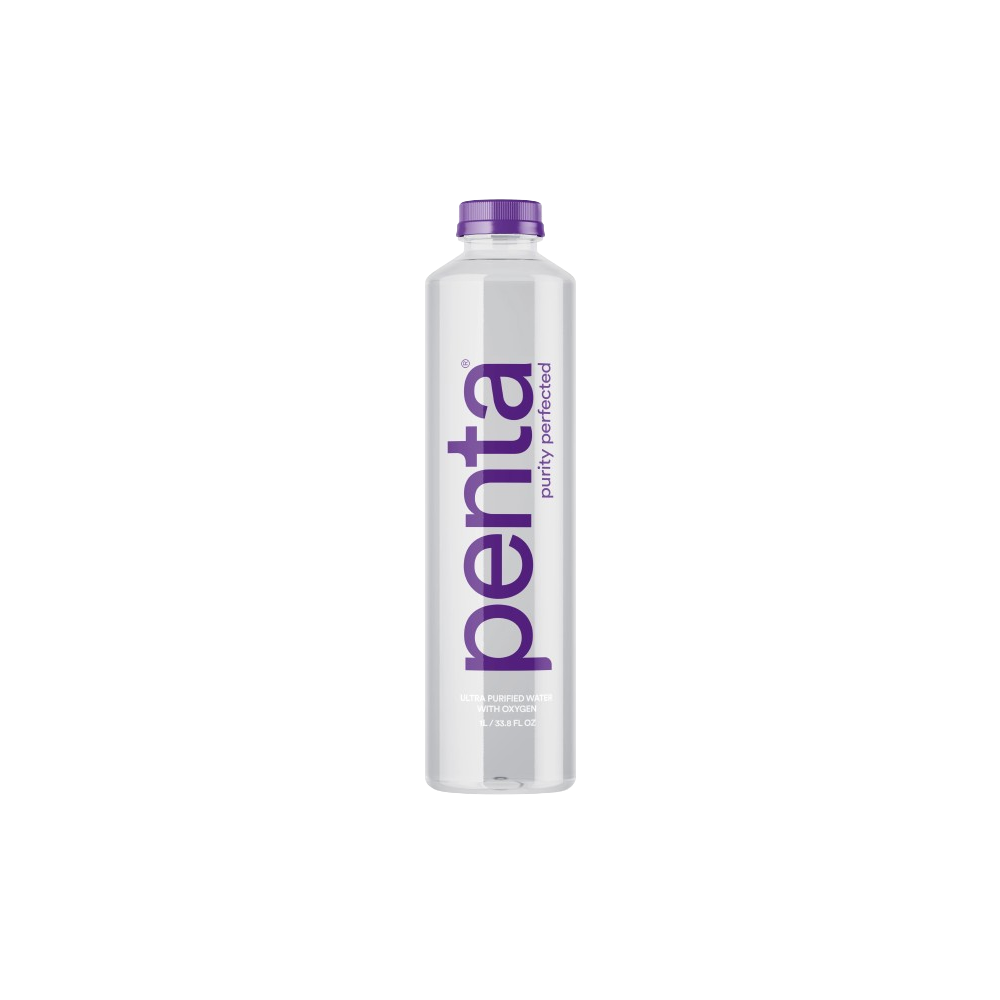 PENTA H20 ultra purified 1 liter water bottle with clean and smooth hydration