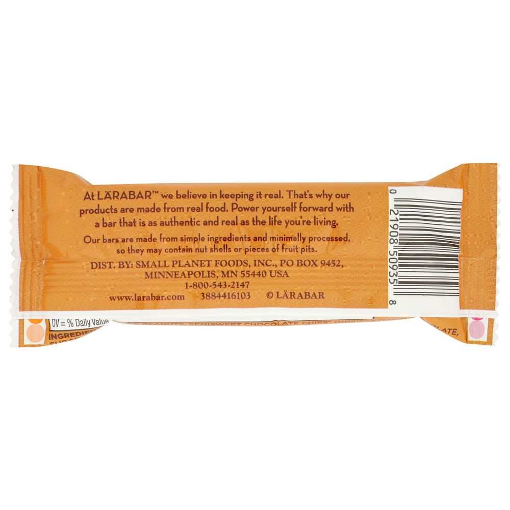 LARABAR Peanut Butter Chocolate Chip Bar 1.6 oz gluten free with Fair Trade chocolate chips
