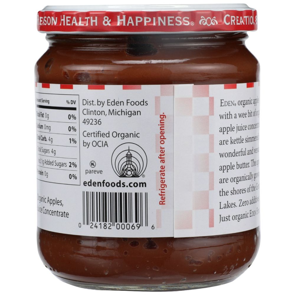 EDEN FOODS: Apple Fruit Butter , 17 oz - SMART GREENS