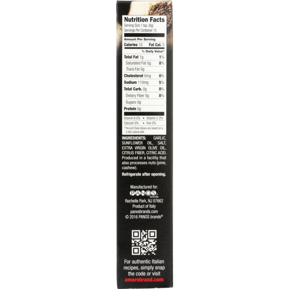 AMORE: Garlic Paste, 3.2 oz - SMART GREENS