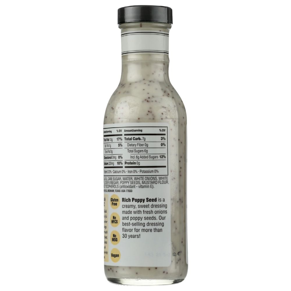 BRIANNAS: Rich Poppy Seed Dressing, 12 oz - SMART GREENS