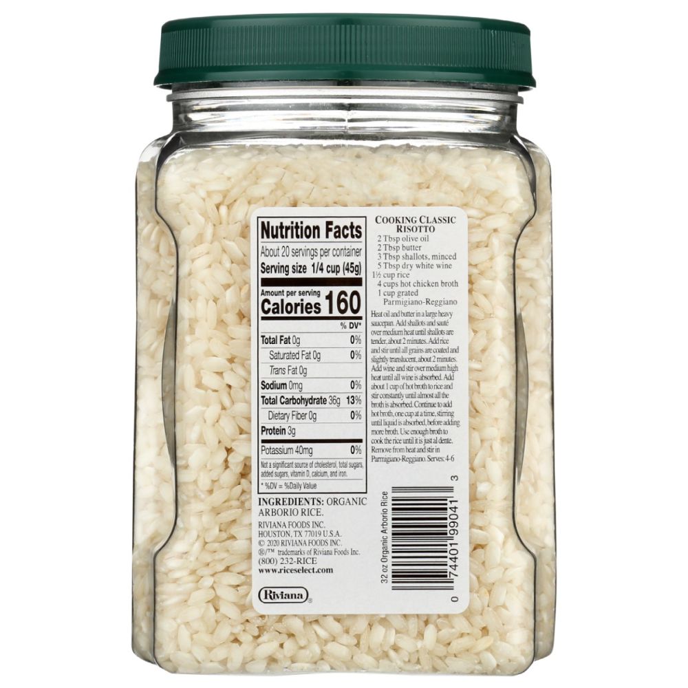 RICESELECT: Organic Arborio Rice, 32 oz - SMART GREENS