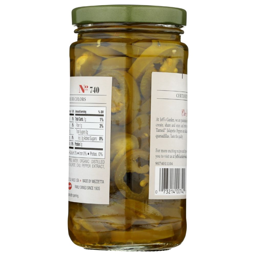 JEFFS GARDEN: Sliced Tamed Jalapeno Peppers, 12 oz - SMART GREENS