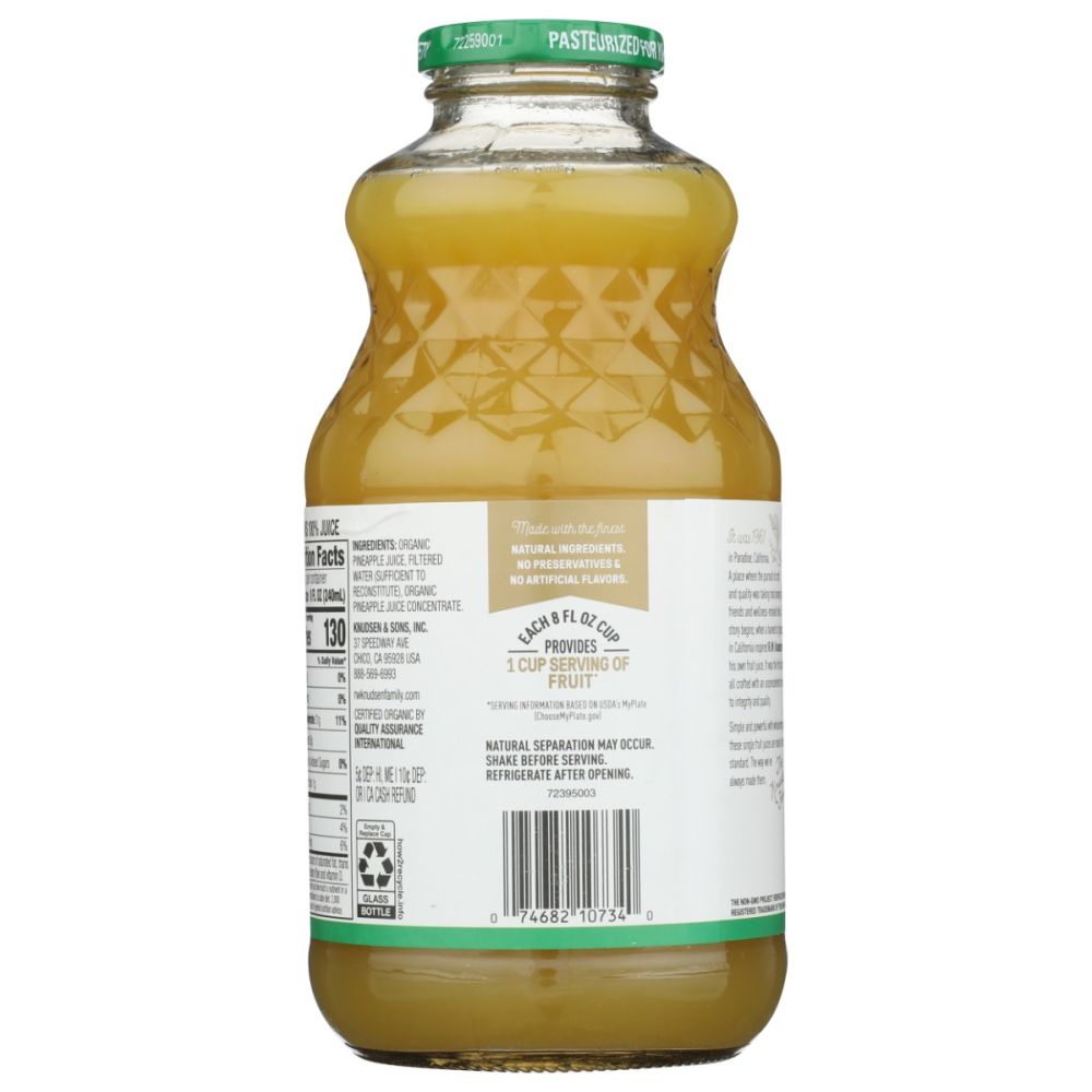 KNUDSEN: Organic Pineapple Juice, 32 fo - SMART GREENS