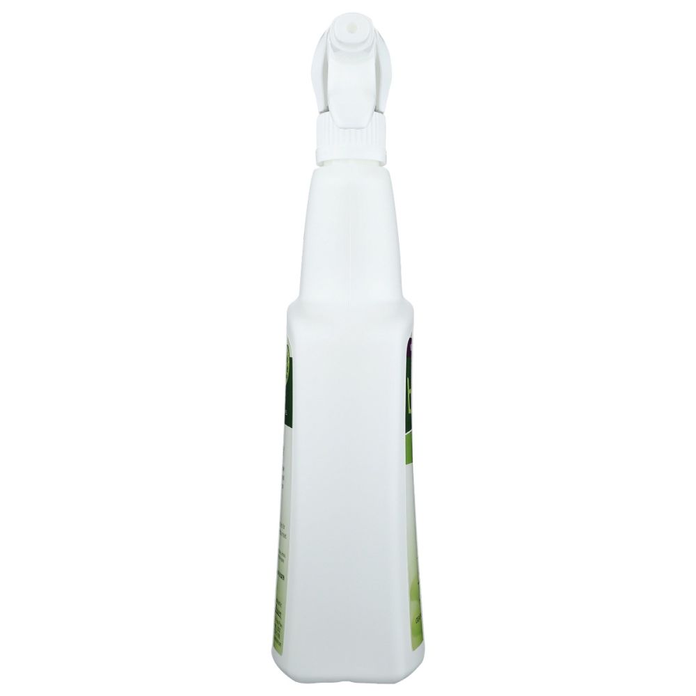 White plastic spray bottle with trigger nozzle for cleaning or sanitizing