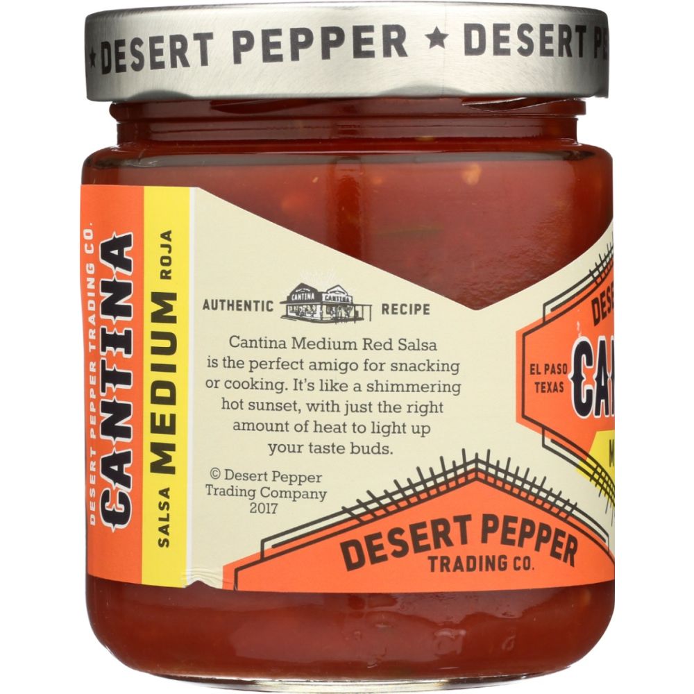 DESERT PEPPER: Salsa Cantina Medium Red, 16 oz - SMART GREENS