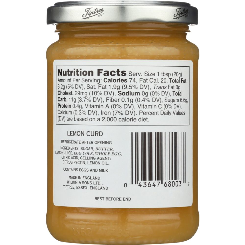 TIPTREE: Lemon Curd, 12 oz - SMART GREENS
