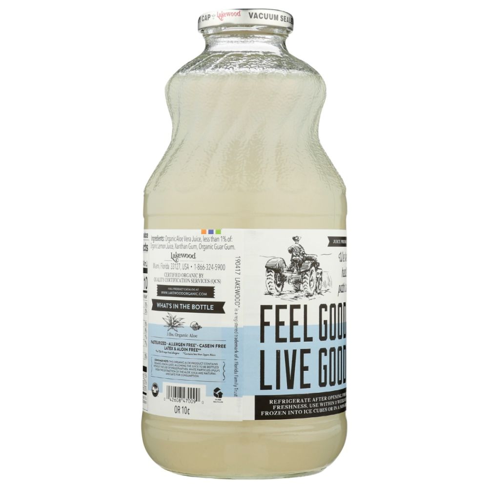 LAKEWOOD: Organic Pure Aloe Gel Juice, 32 fo - SMART GREENS