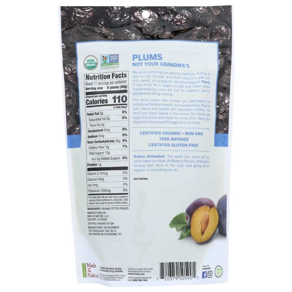 MADE IN NATURE 16 oz pack of soft, sweet dried plums from California