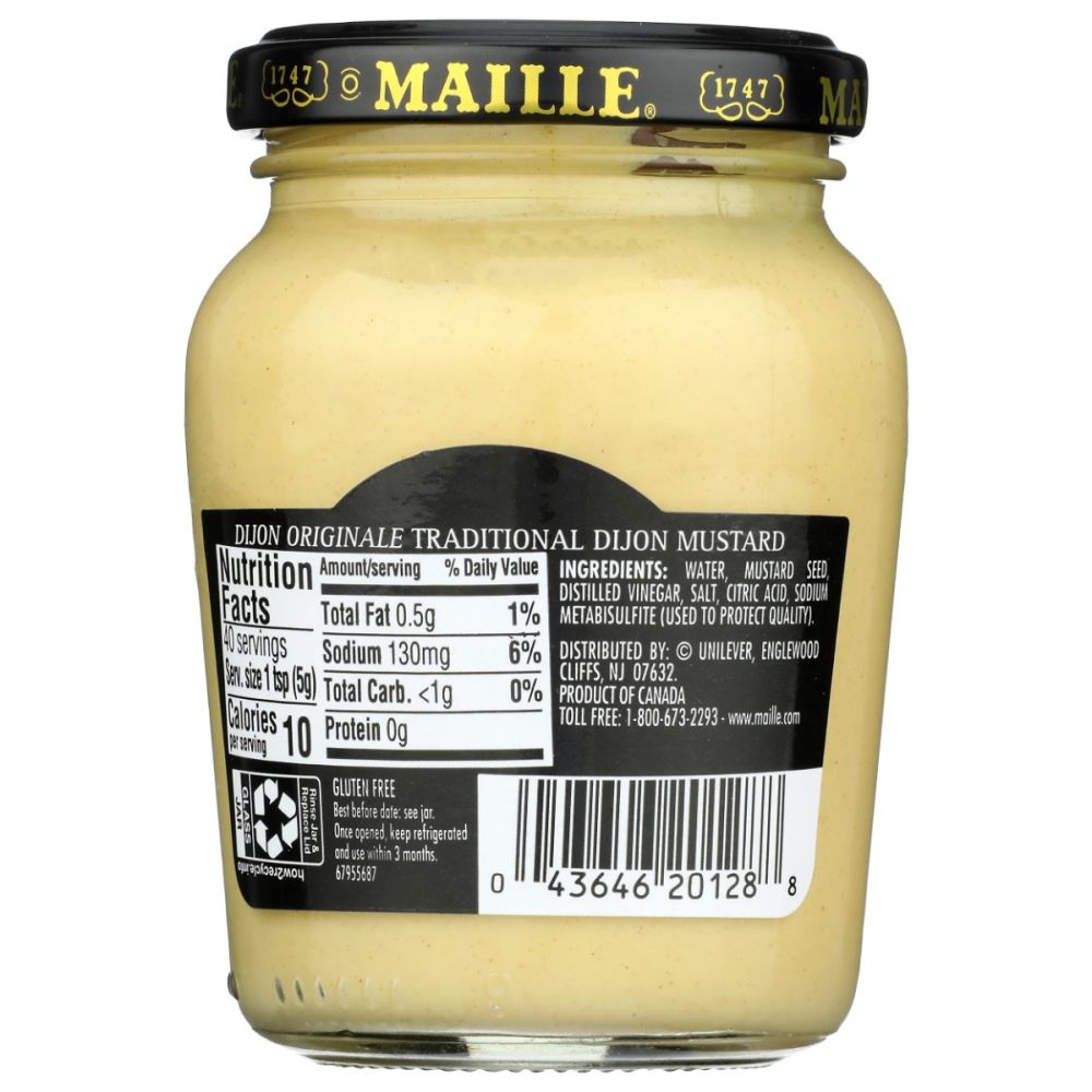 MAILLE: Dijon Original Mustard, 7.5 oz - SMART GREENS