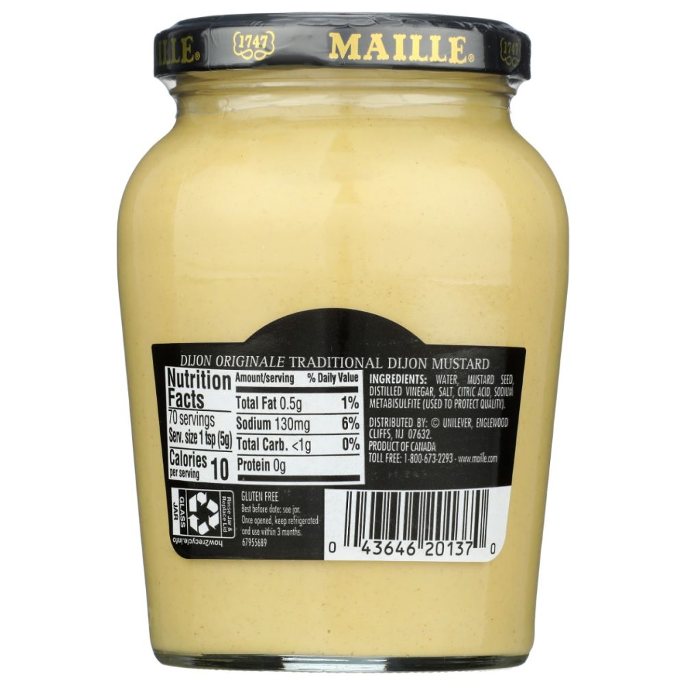 MAILLE: Dijon Original Mustard, 13.4 oz - SMART GREENS