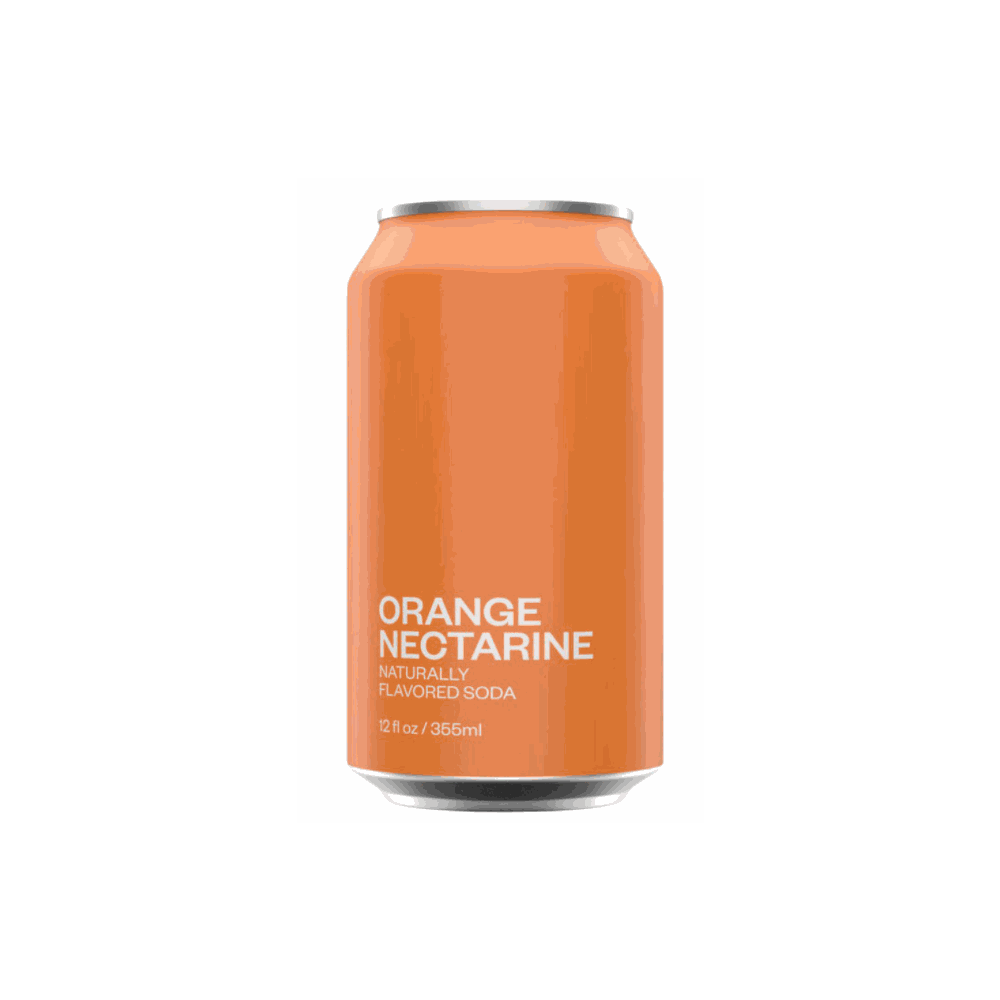 UNITED SODAS OF AMERICA Orange Nectarine Soda bottle showcasing vibrant citrus and nectarine flavors
