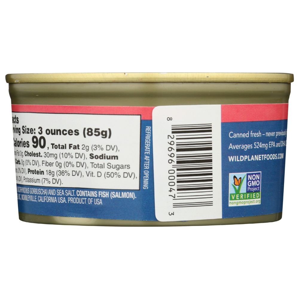 WILD PLANET: Wild Pink Salmon, 6 oz - SMART GREENS