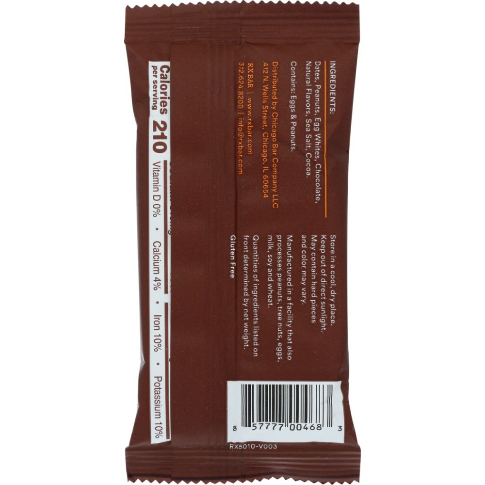 RXBAR: Peanut Butter Chocolate Protein Bar, 1.83 oz - SMART GREENS