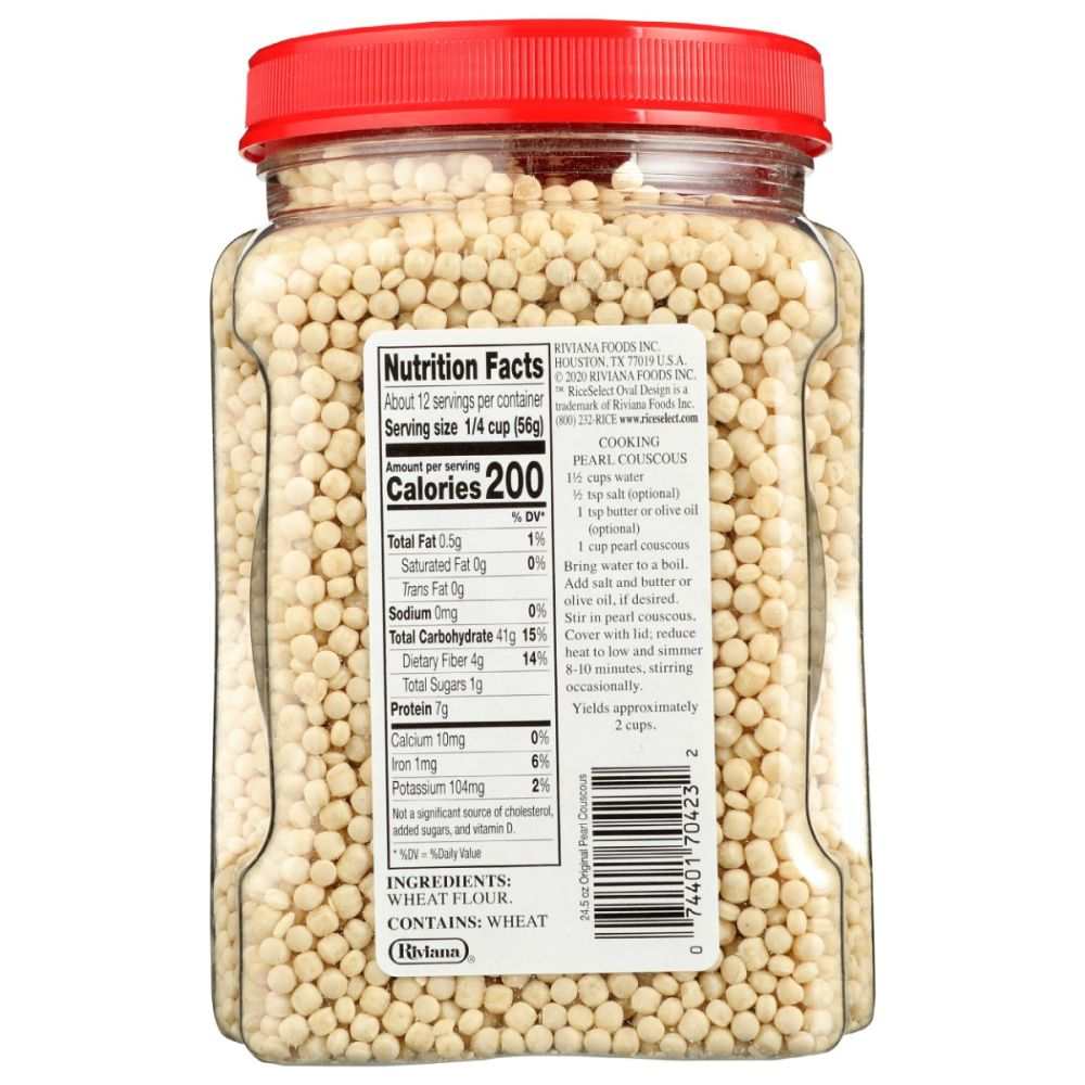 RICESELECT Pearl Couscous 24.5 oz package with toasted Israeli couscous pearls