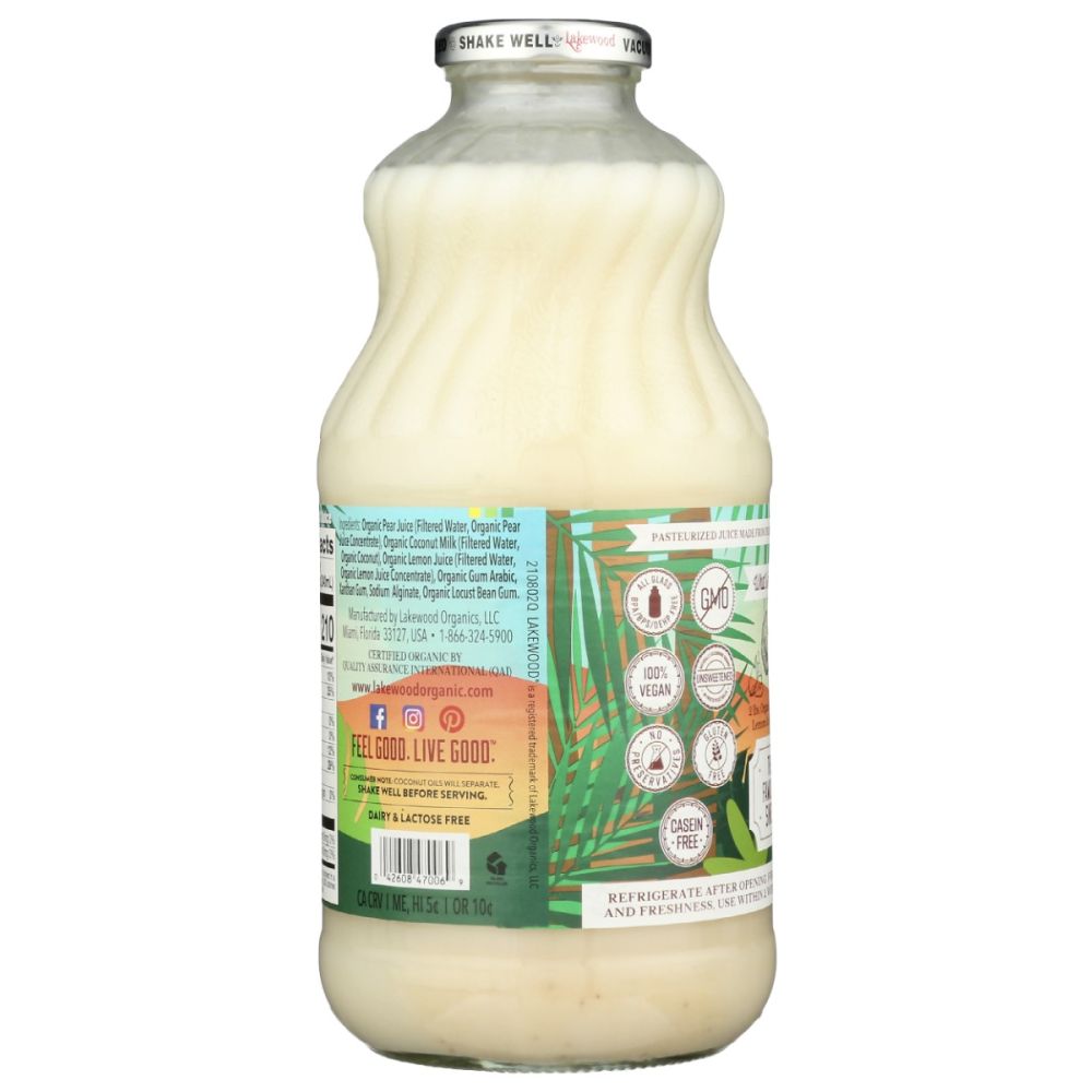 LAKEWOOD: Organic Coconut Juice Blend, 32 fo - SMART GREENS