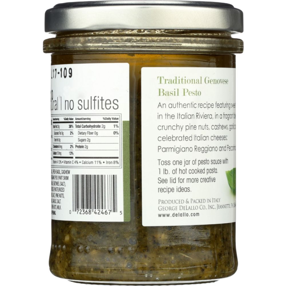 DELALLO: Pesto Jar, 6.35 oz - SMART GREENS