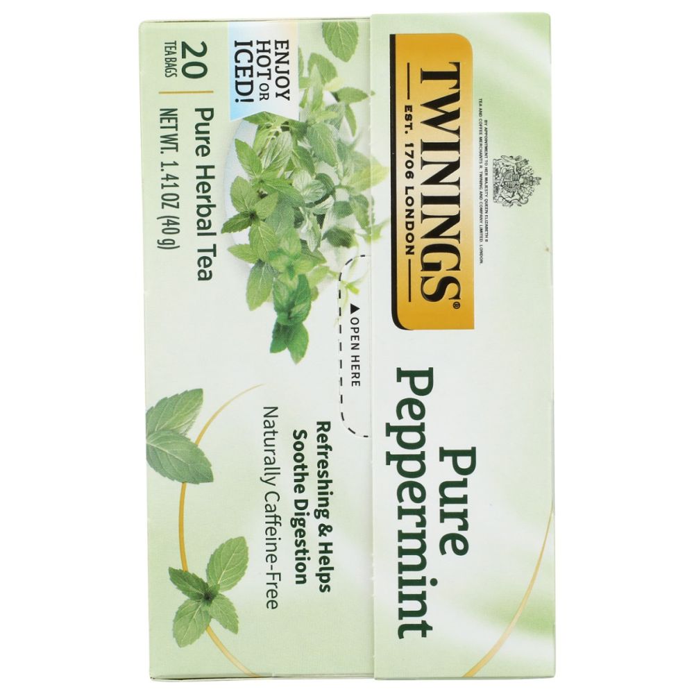 TWINING TEA: Pure Peppermint Herbal Tea, 20 bg - SMART GREENS