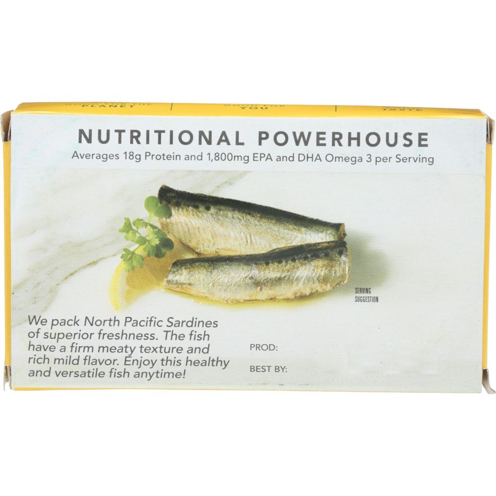 WILD PLANET: Wild Sardines In Extra Virgin Olive Oil with Lemon, 4.4 oz - SMART GREENS