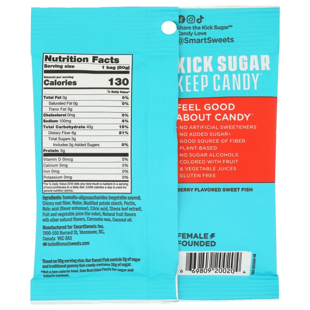 SMARTSWEETS: Sweet Fish Gummy Candy, 1.8 oz - SMART GREENS